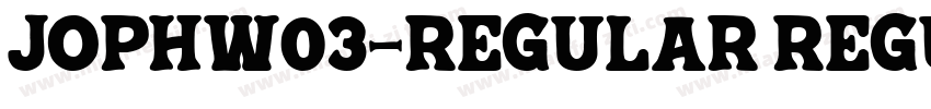 JophW03-Regular Regular字体转换